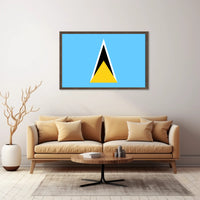 Saint Lucia Flag Country Pride Poster PosterGoat