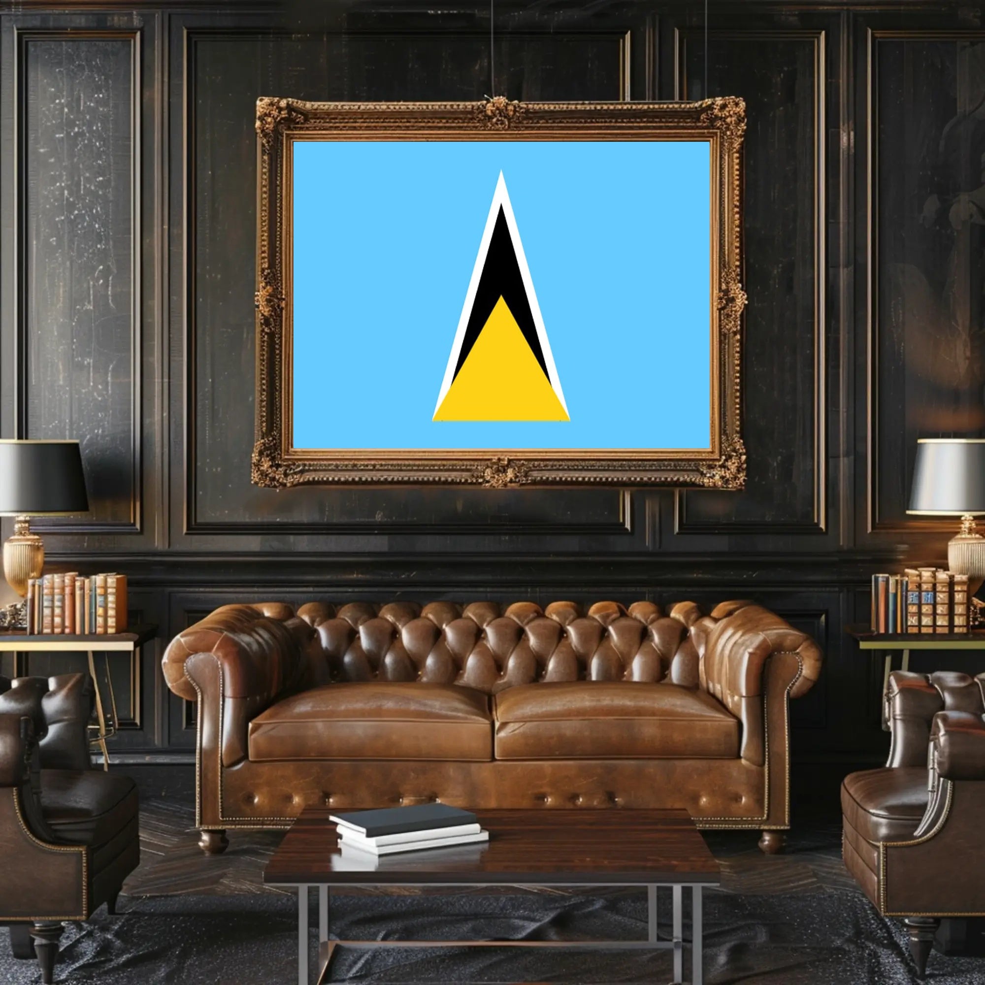 Saint Lucia Flag Country Pride Poster PosterGoat