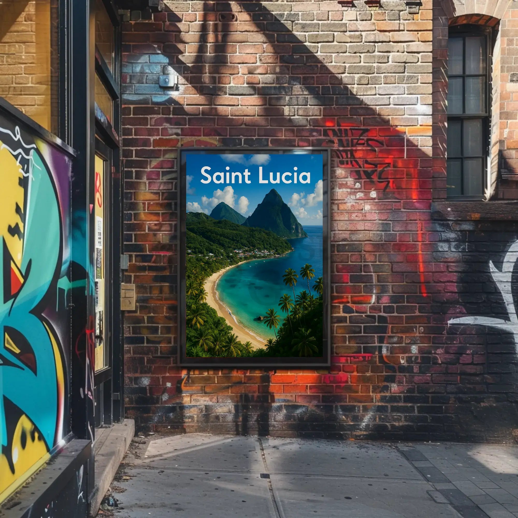 Saint Lucia Tropical Paradise Travel Poster PosterGoat