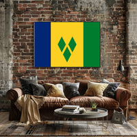 Saint Vincent and the Grenadines Flag Country Flag Poster PosterGoat