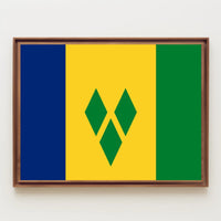 Saint Vincent and the Grenadines Flag Country Flag Poster PosterGoat