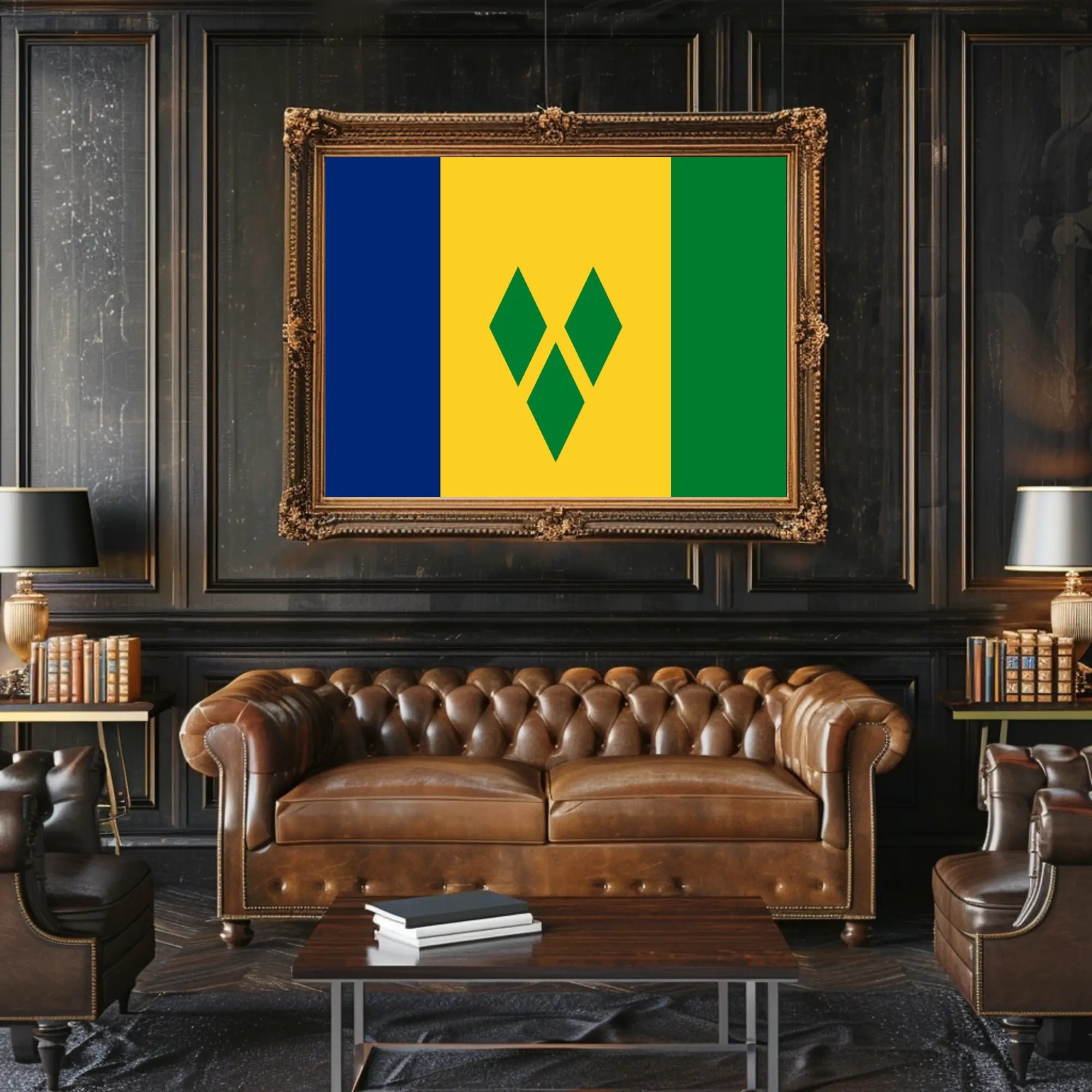 Saint Vincent and the Grenadines Flag Country Flag Poster PosterGoat