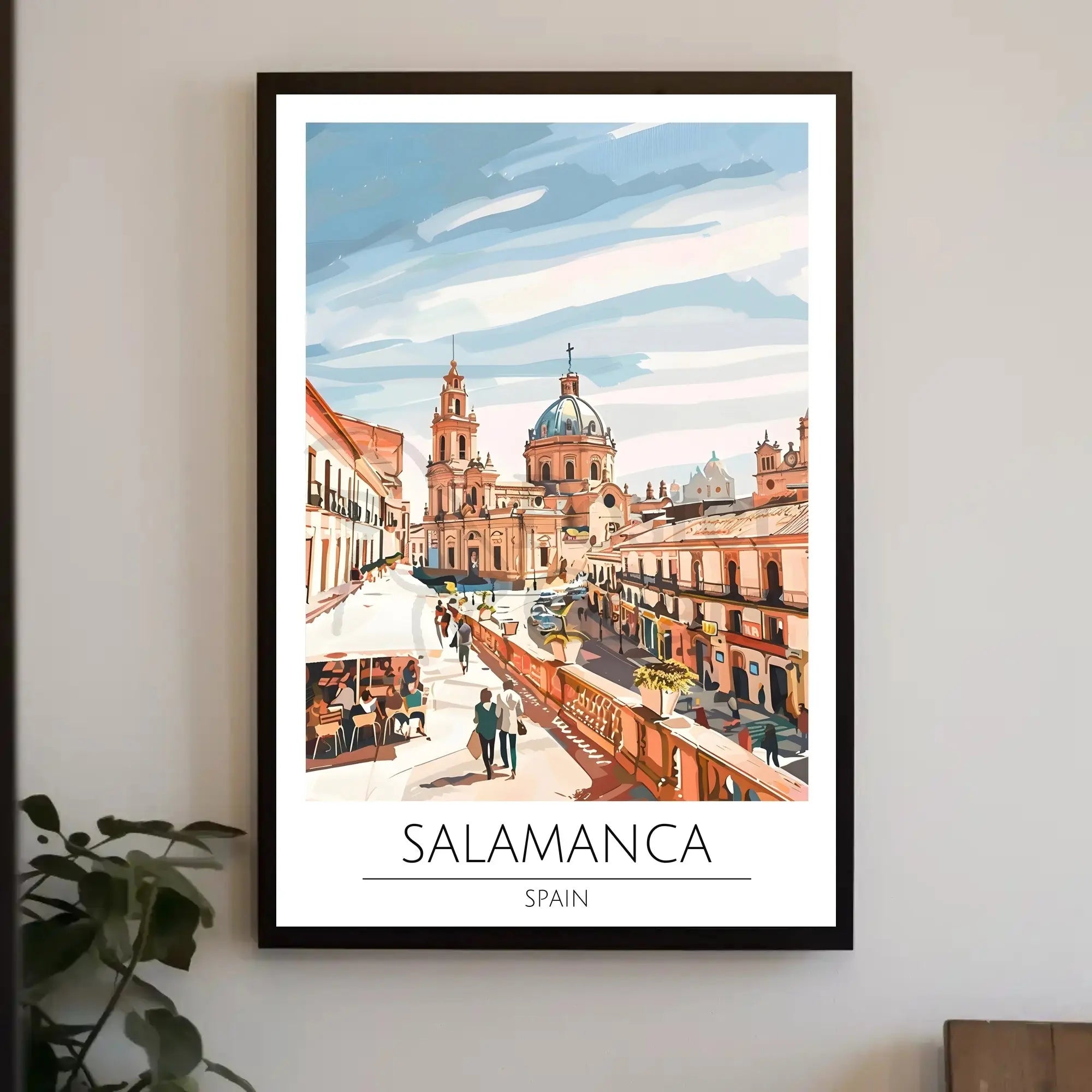 Salamanca Spain Stylized Artwork Travel Poster PosterGoat