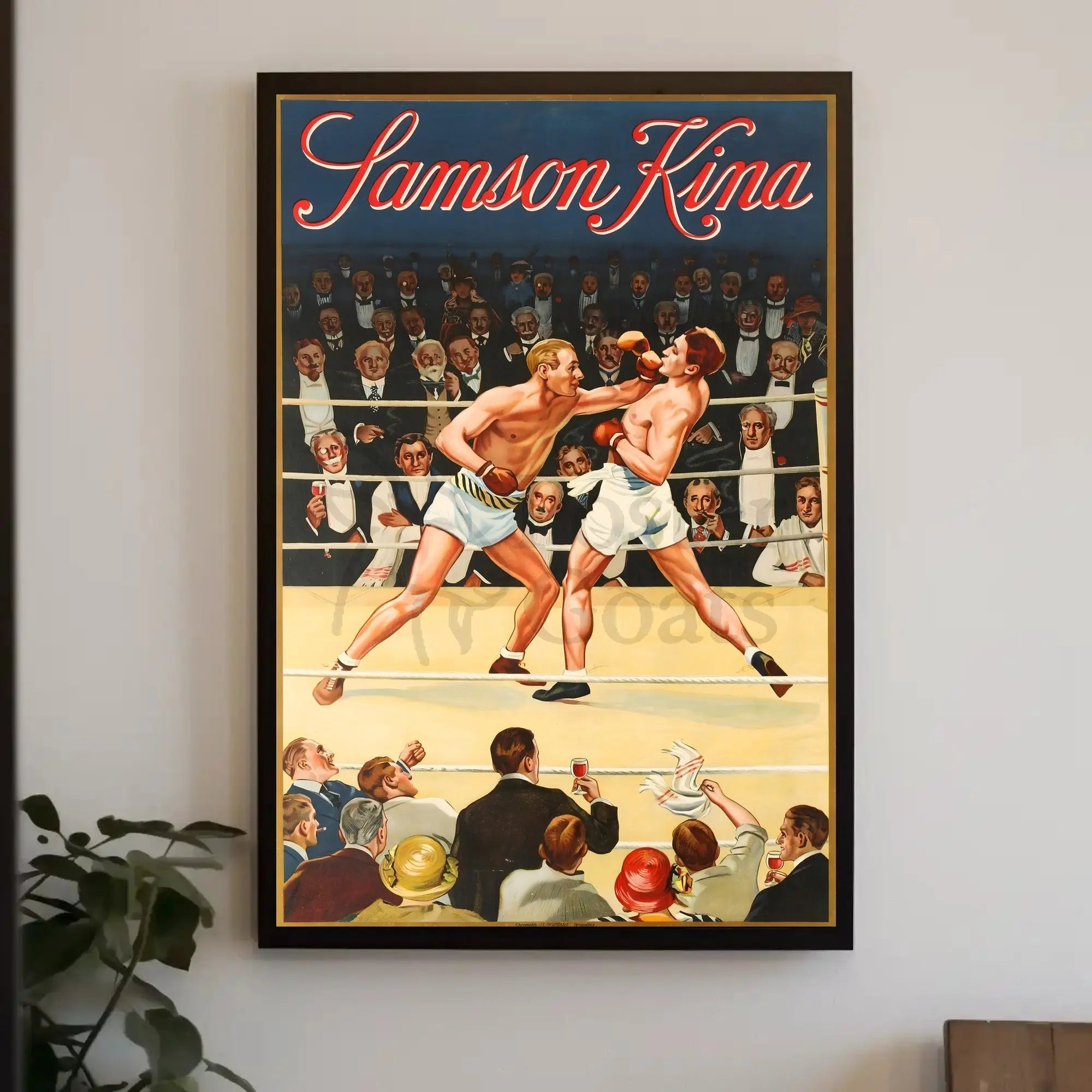 Samson Kina Boxing Match Vintage Sports Poster PosterGoat