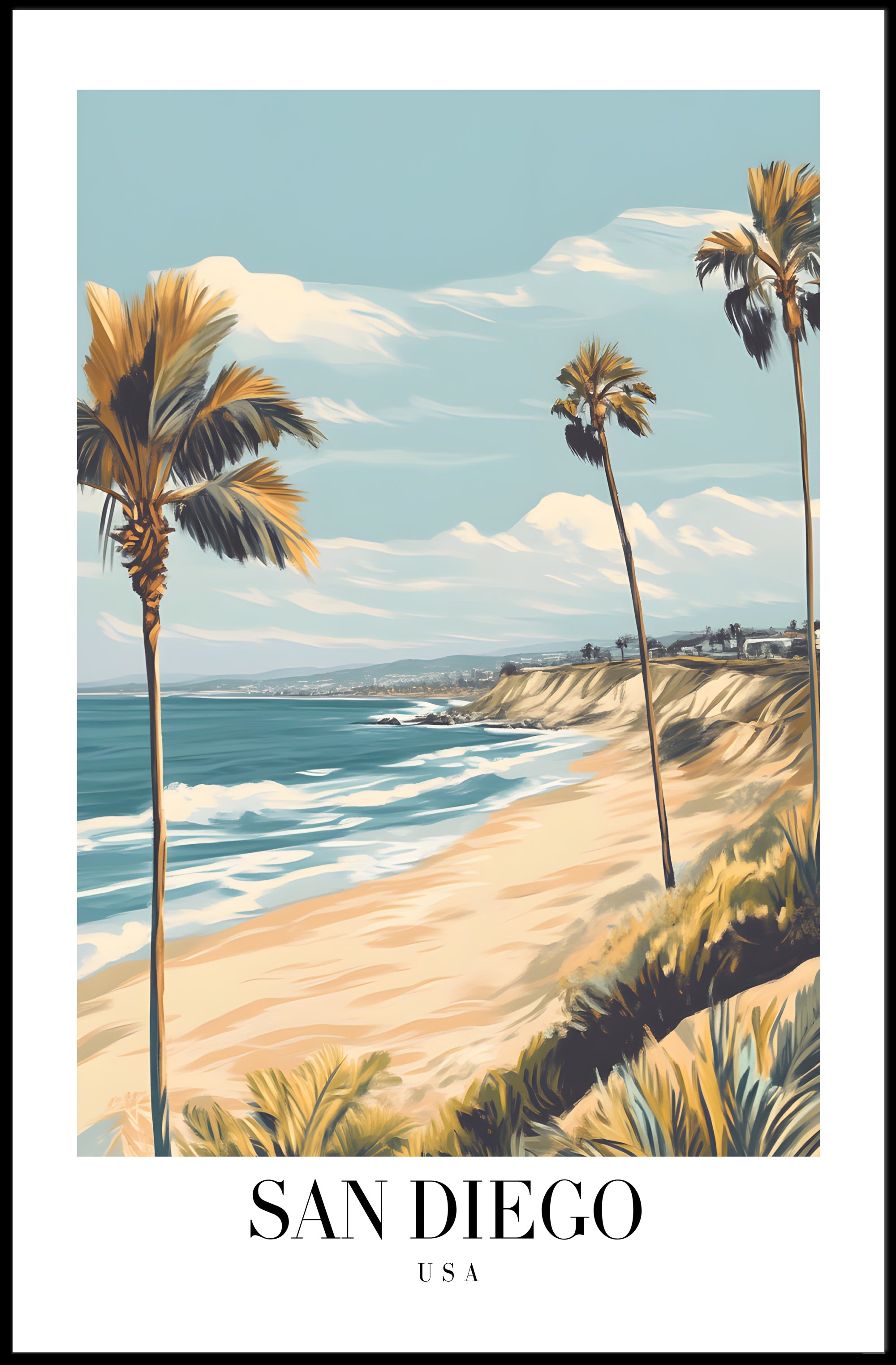 San Diego Vintage Travel Poster PosterGoat