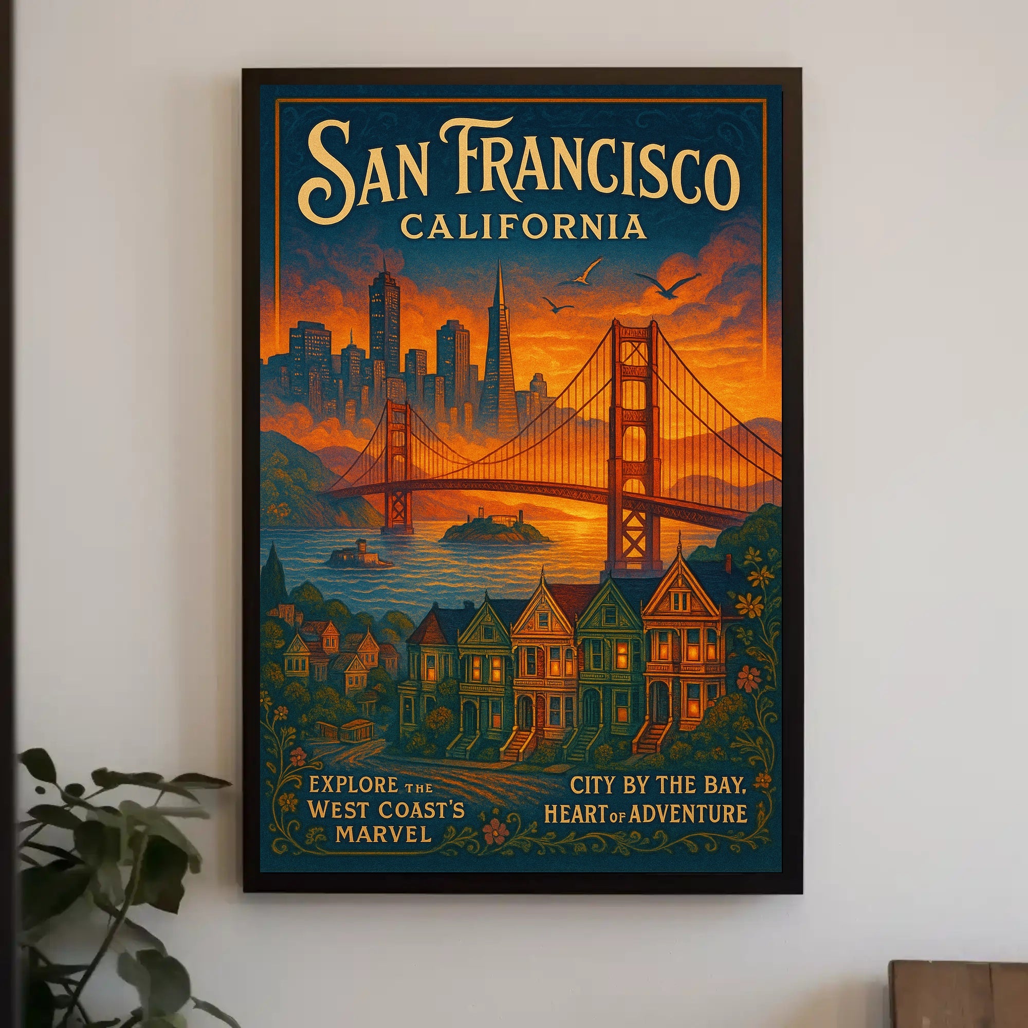 San Francisco City By The Bay Poster PosterGoat
