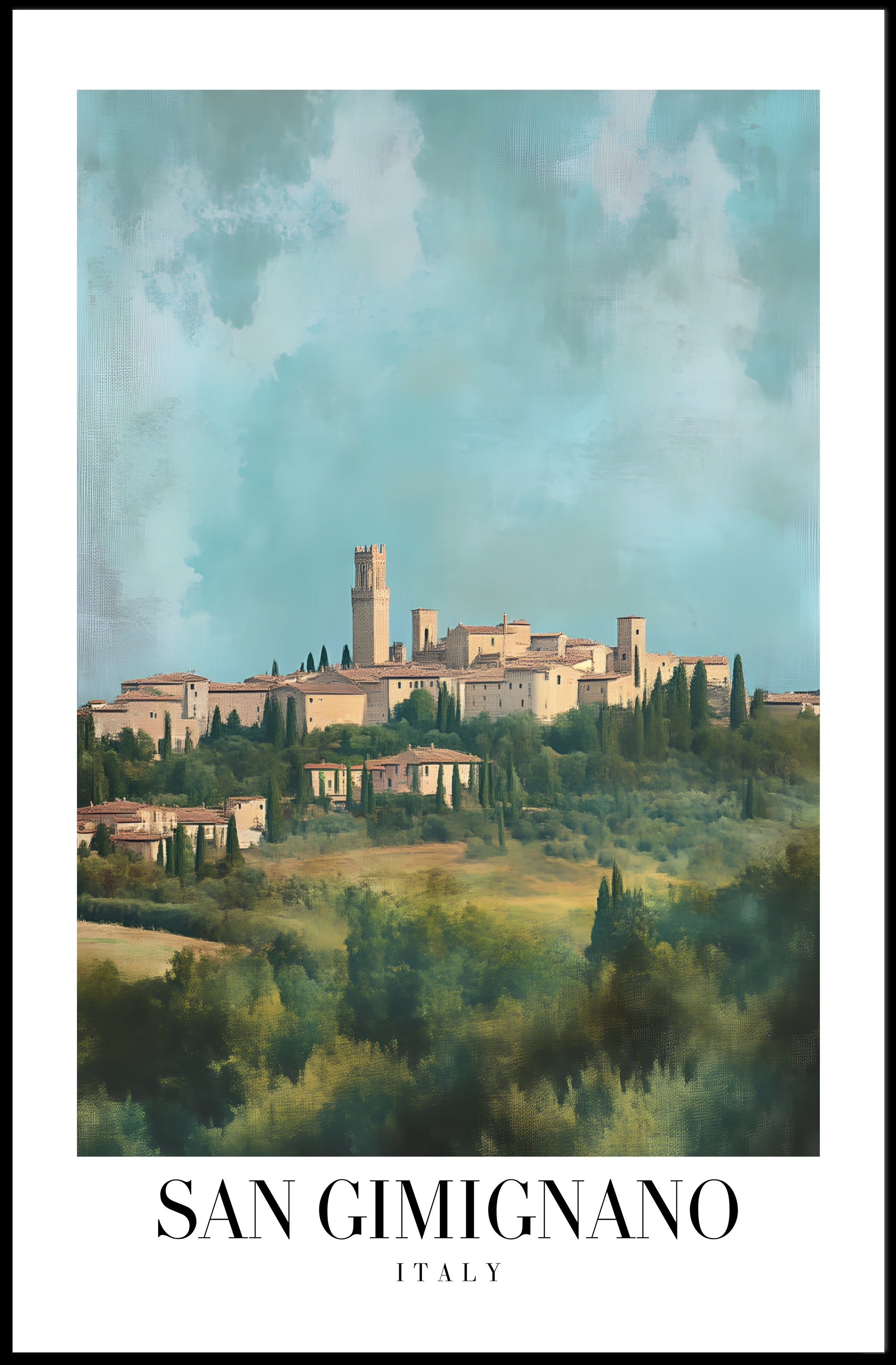 San Gimignano Classic Travel Poster PosterGoat