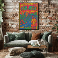 San Jose Retro Travel Poster PosterGoat