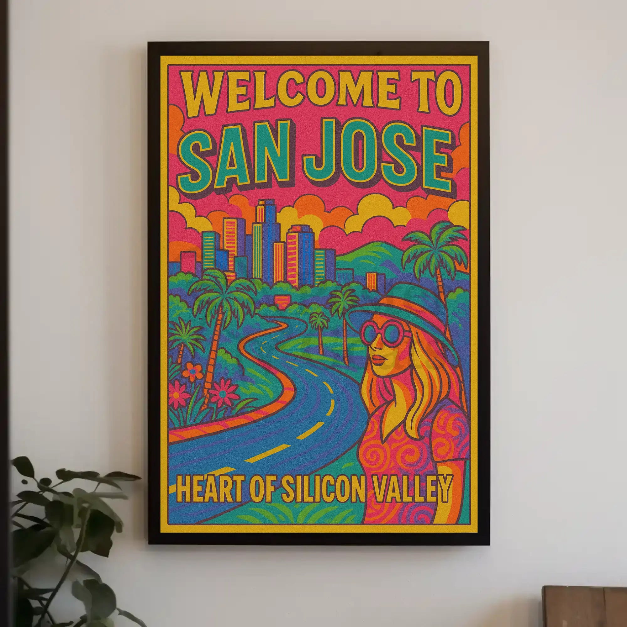 San Jose Retro Travel Poster PosterGoat