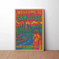 San Jose Retro Travel Poster PosterGoat