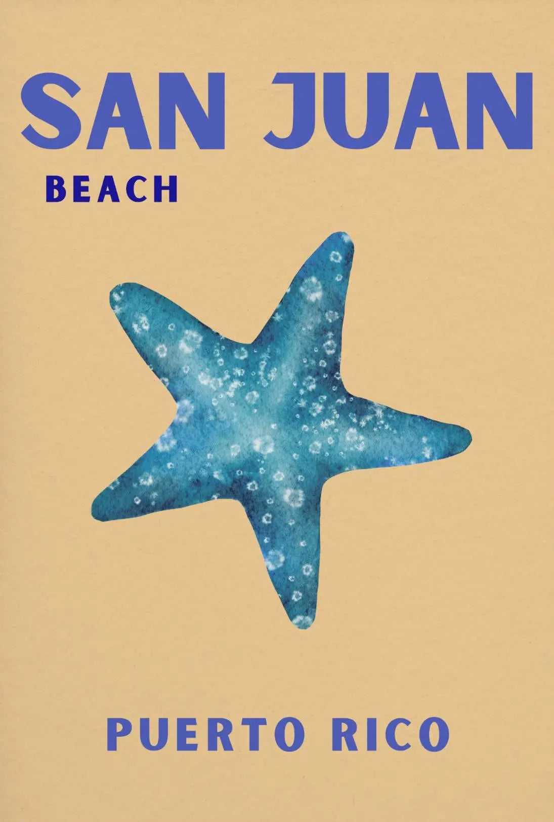 San Juan Beach Relaxed Vibes Travel Poster PosterGoat