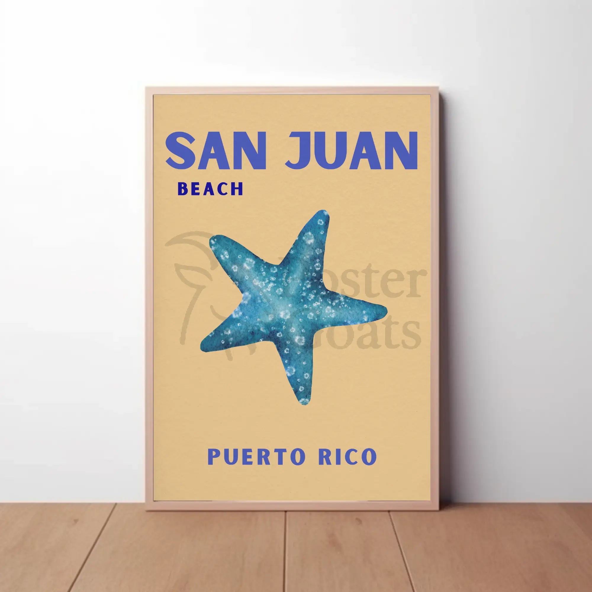 San Juan Beach Relaxed Vibes Travel Poster PosterGoat