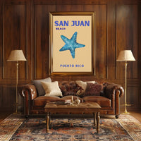 San Juan Beach Relaxed Vibes Travel Poster PosterGoat