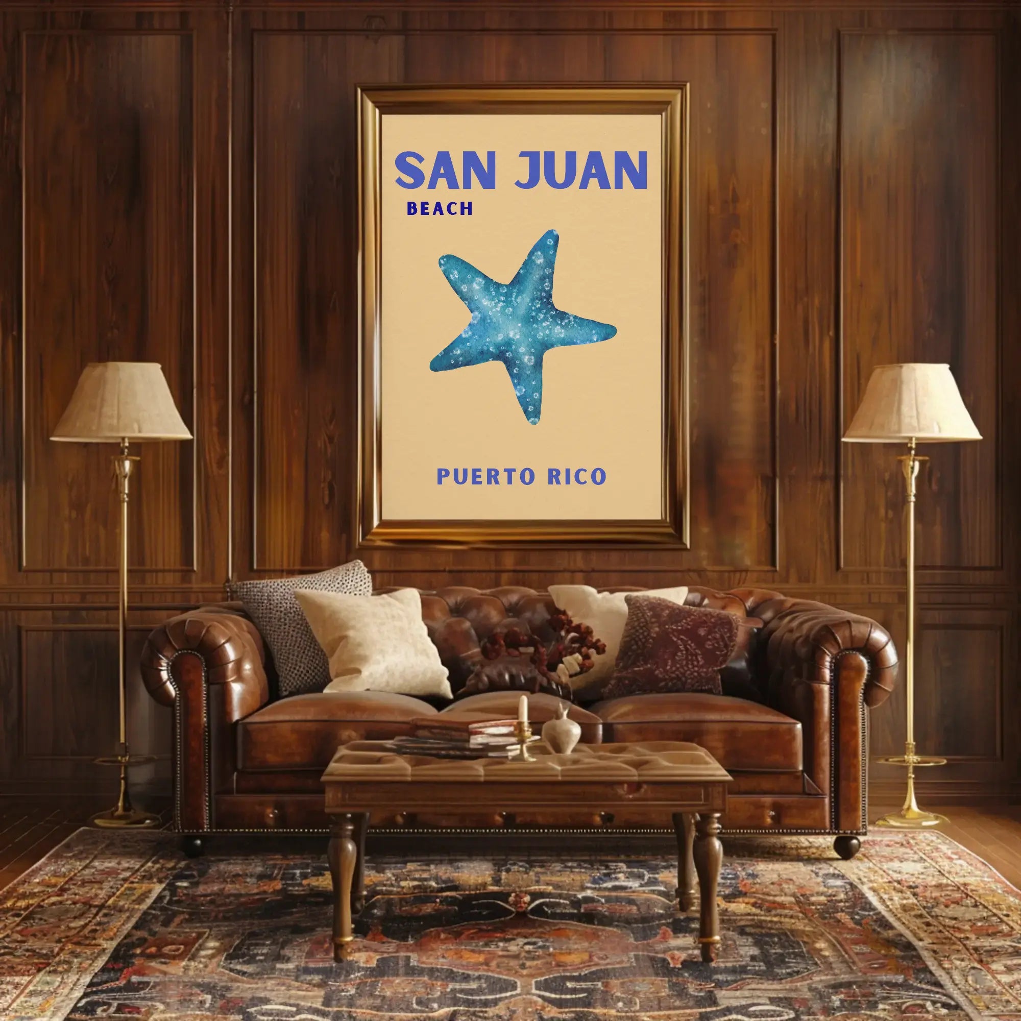 San Juan Beach Relaxed Vibes Travel Poster PosterGoat