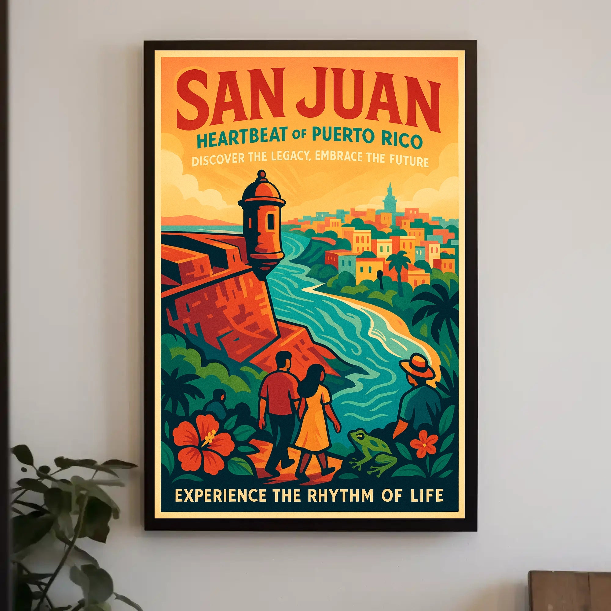 San Juan Heartbeat of Puerto Rico Poster PosterGoat