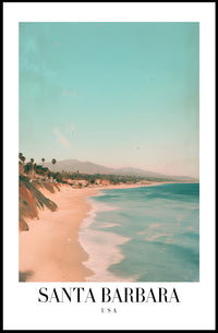 Santa Barbara Beach Scenic Travel Poster PosterGoat
