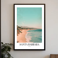 Santa Barbara Beach Scenic Travel Poster PosterGoat