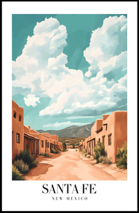 Santa Fe Street Art: Travel Poster PosterGoat