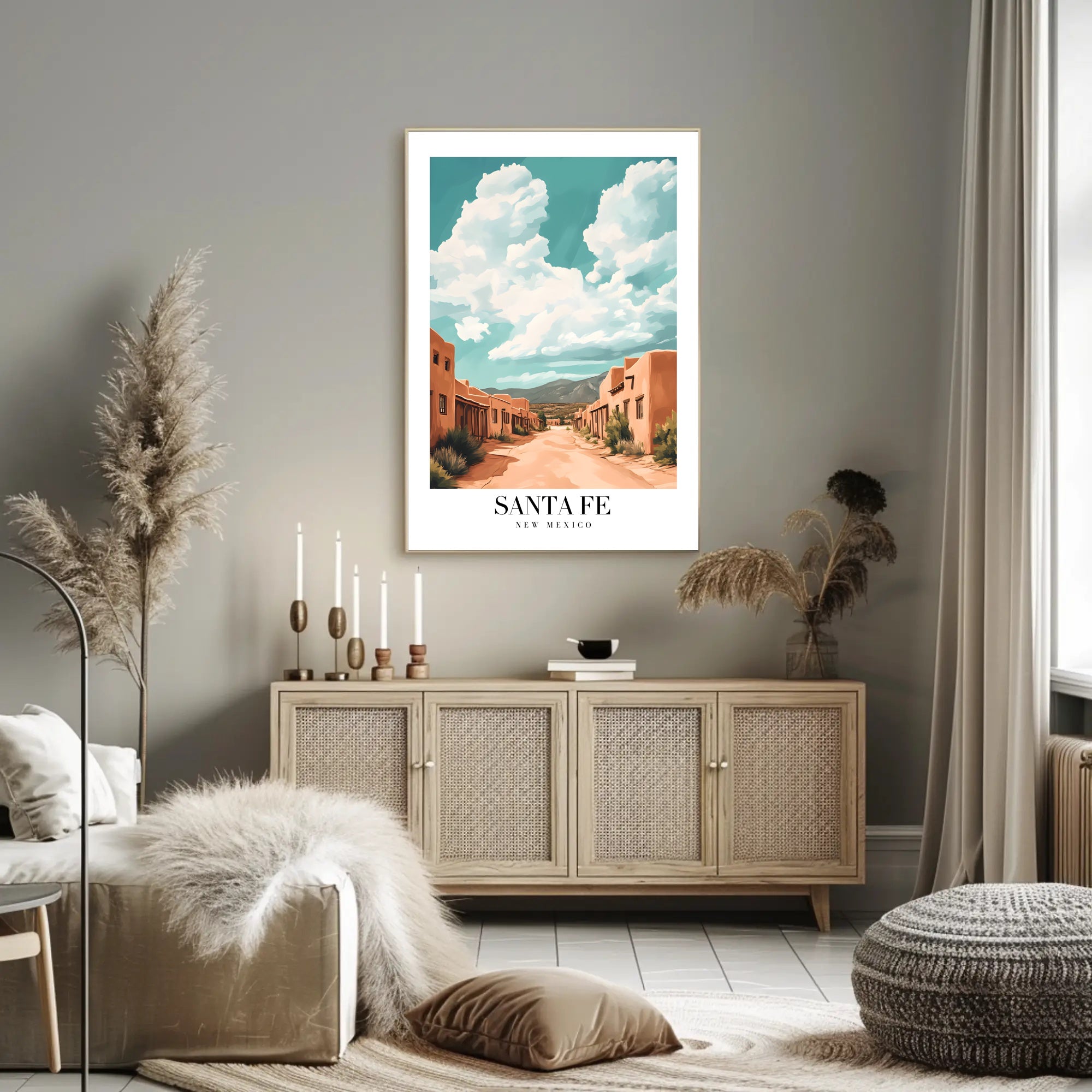Santa Fe Street Art: Travel Poster PosterGoat