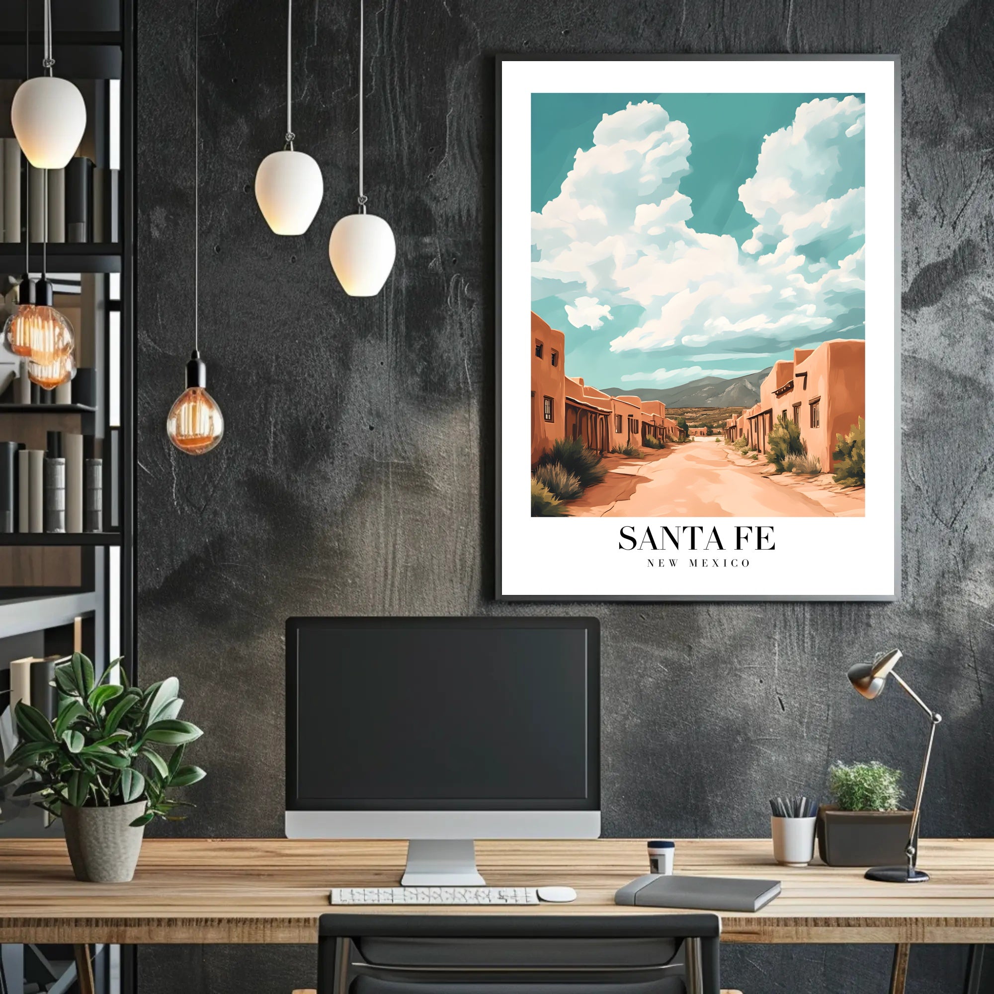 Santa Fe Street Art: Travel Poster PosterGoat