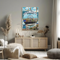 Santa Monica Pier Vintage Travel Poster PosterGoat