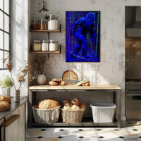 Sasquatch Sightings in Neon Forest Artistic Poster PosterGoat