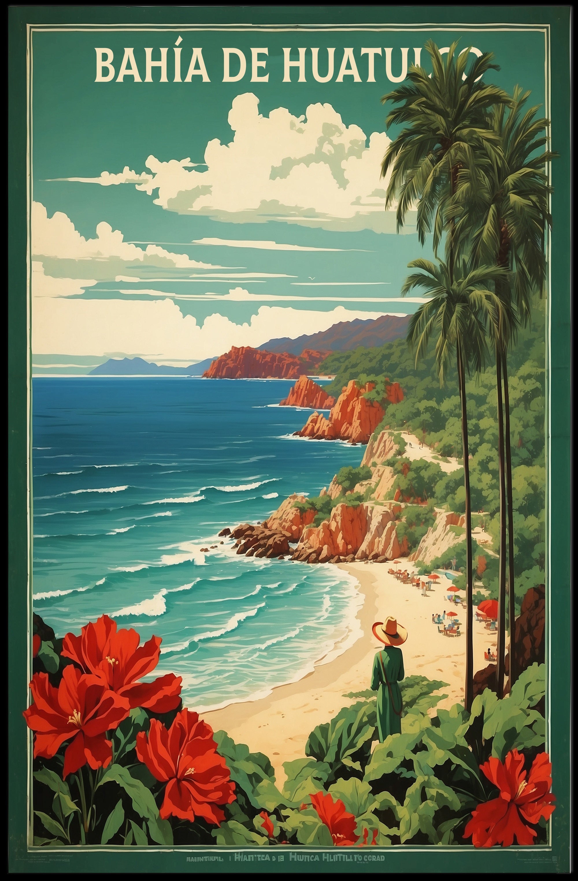 Scenic Bahía de Huatulco Travel Poster PosterGoat