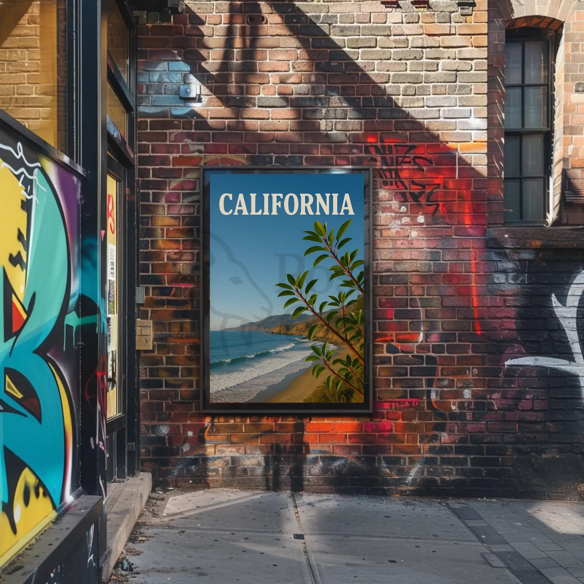 Scenic California Coastline Travel Vintage Design Travel Poster PosterGoat