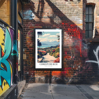 Scenic Christchurch, New Zealand Travel Poster PosterGoat