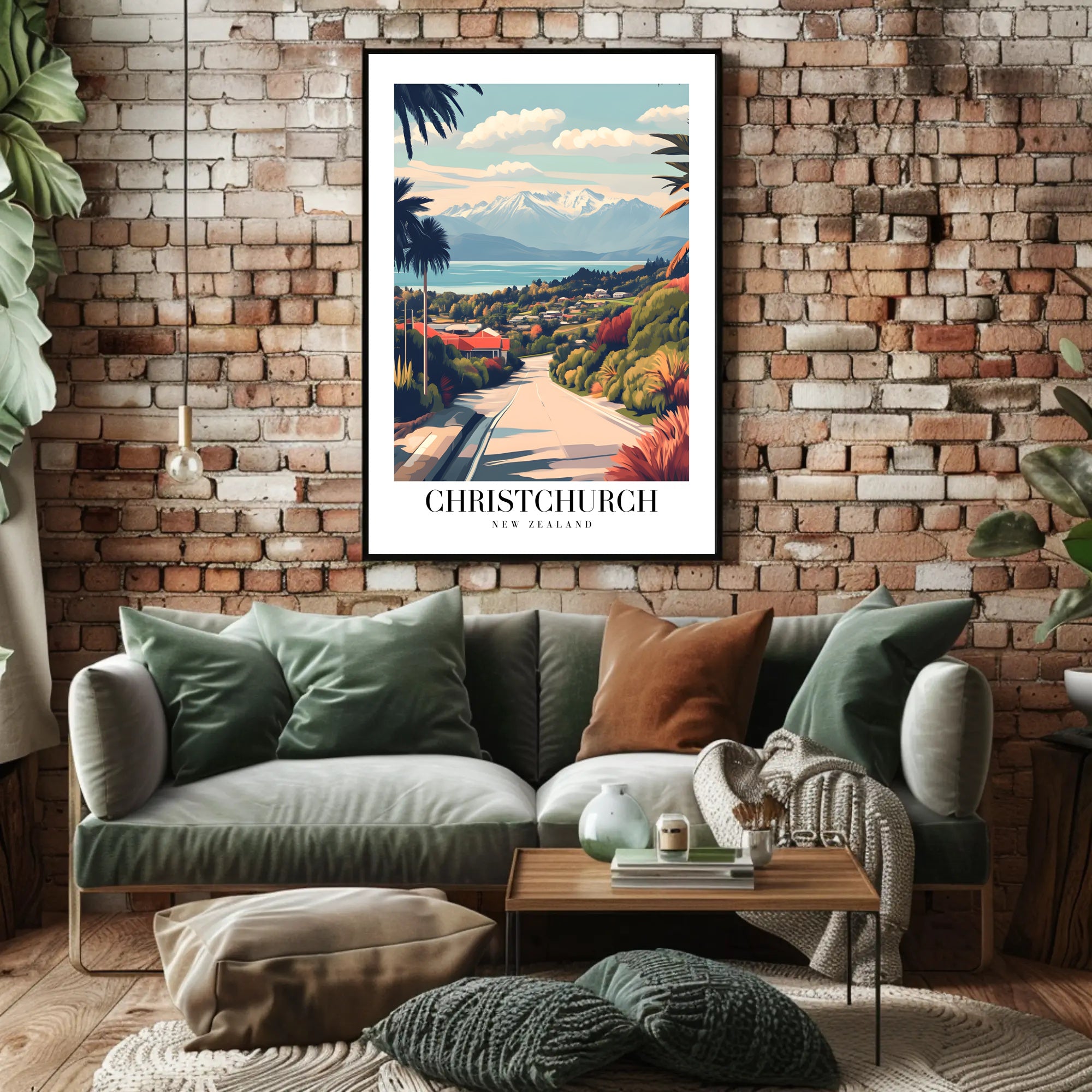 Scenic Christchurch, New Zealand Travel Poster PosterGoat