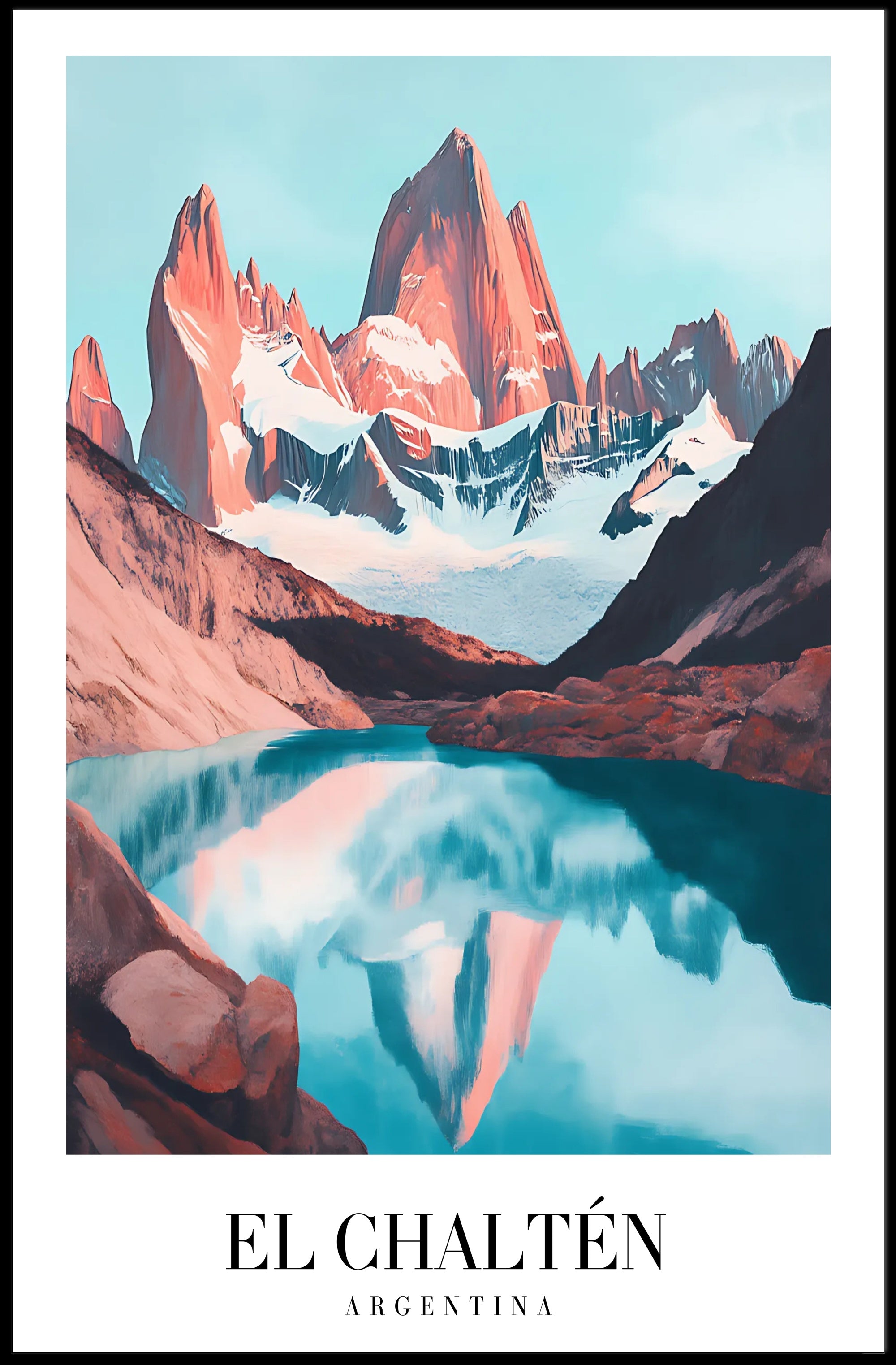Scenic El Chaltén Adventure Travel Poster PosterGoat