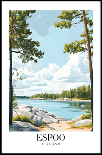 Scenic Espoo Finland Impressionistic Travel Poster PosterGoat