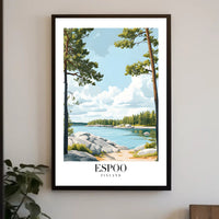 Scenic Espoo Finland Impressionistic Travel Poster PosterGoat