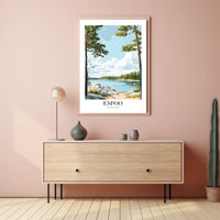 Scenic Espoo Finland Impressionistic Travel Poster PosterGoat