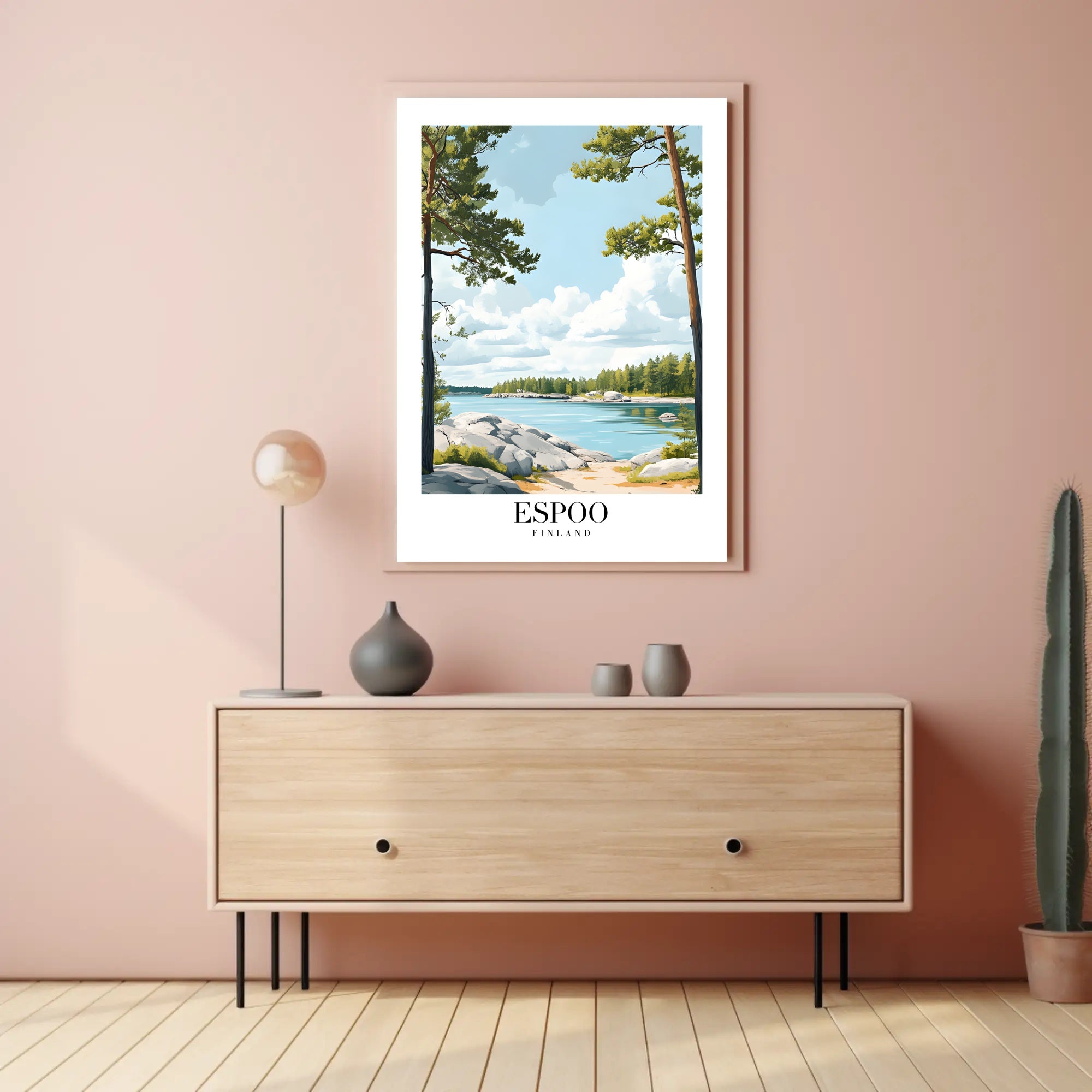 Scenic Espoo Finland Impressionistic Travel Poster PosterGoat