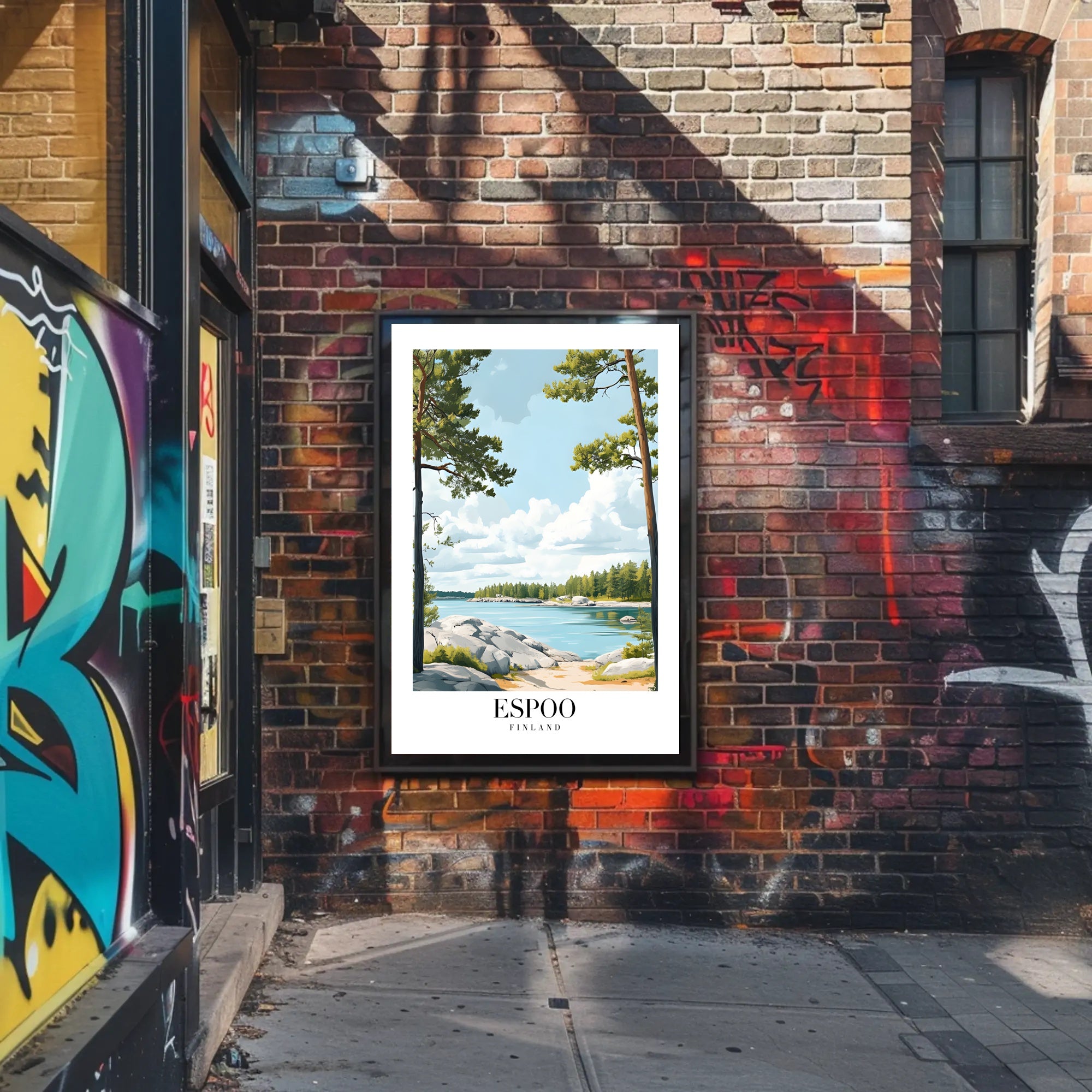 Scenic Espoo Finland Impressionistic Travel Poster PosterGoat