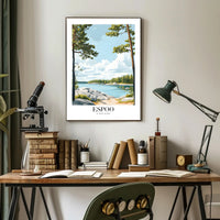 Scenic Espoo Finland Impressionistic Travel Poster PosterGoat