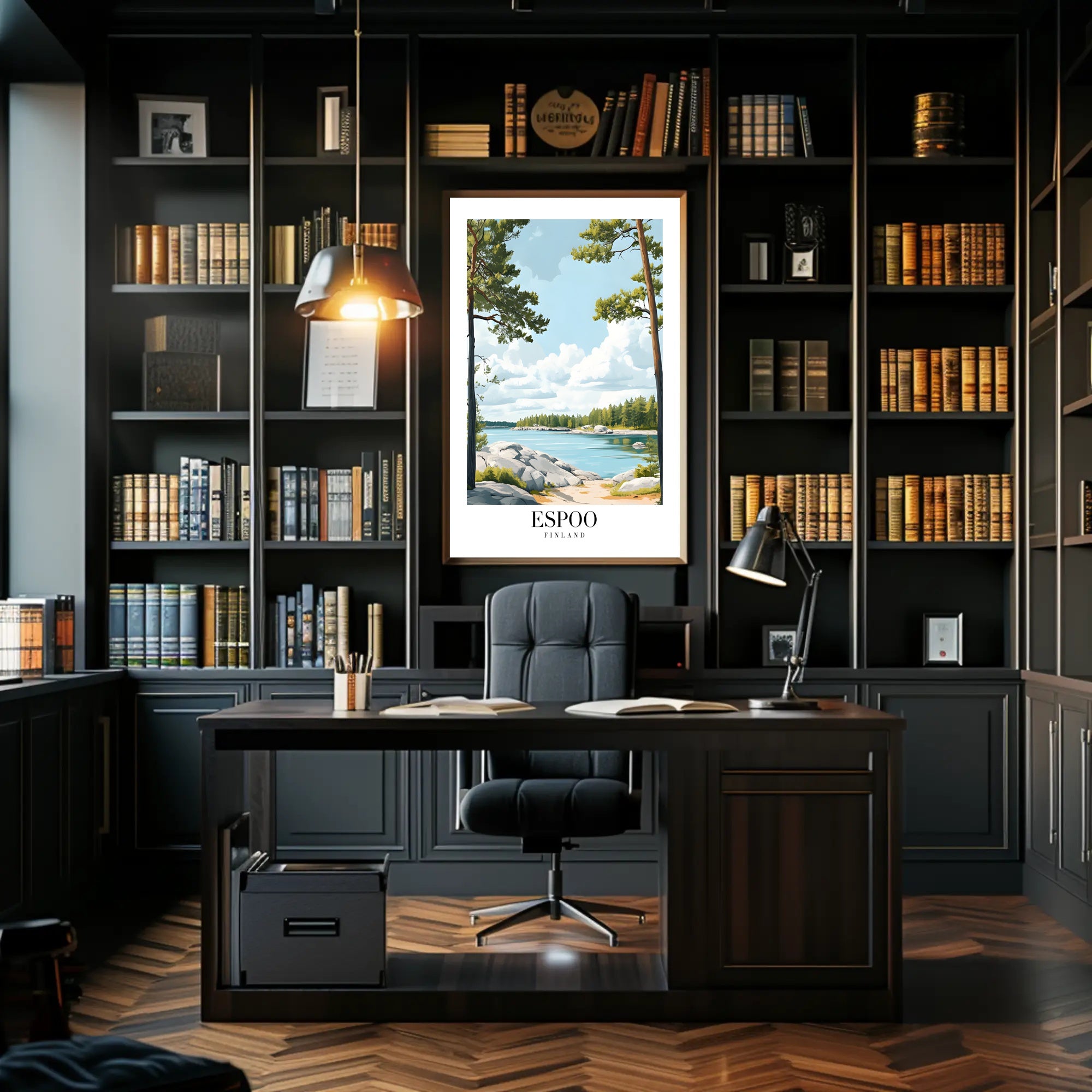 Scenic Espoo Finland Impressionistic Travel Poster PosterGoat