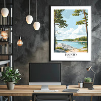 Scenic Espoo Finland Impressionistic Travel Poster PosterGoat