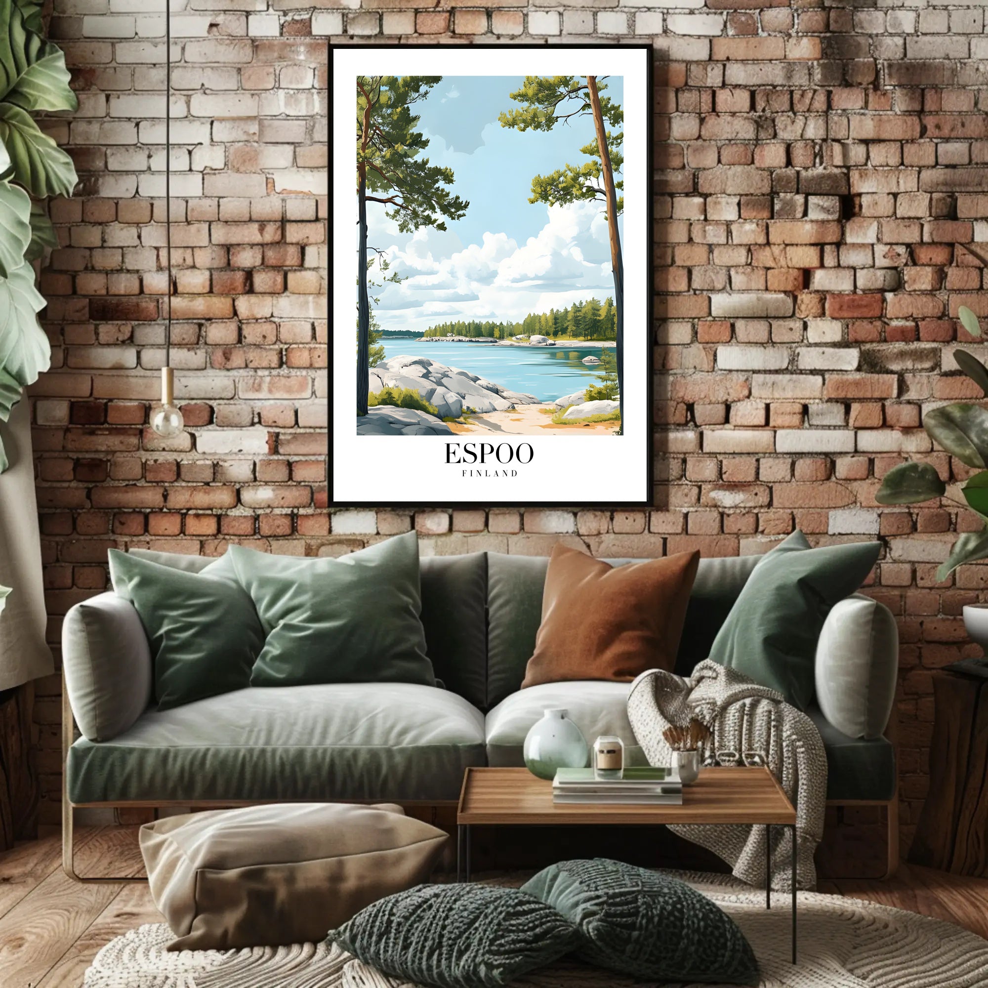 Scenic Espoo Finland Impressionistic Travel Poster PosterGoat