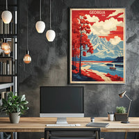 Scenic Georgia Landscape Vintage Travel Poster PosterGoat