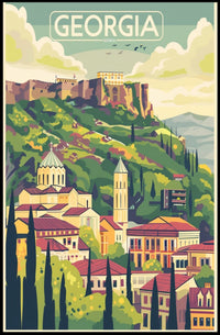 Scenic Georgia Vintage Travel Art Poster PosterGoat