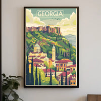 Scenic Georgia Vintage Travel Art Poster PosterGoat