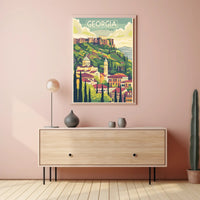 Scenic Georgia Vintage Travel Art Poster PosterGoat