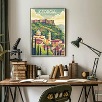 Scenic Georgia Vintage Travel Art Poster PosterGoat
