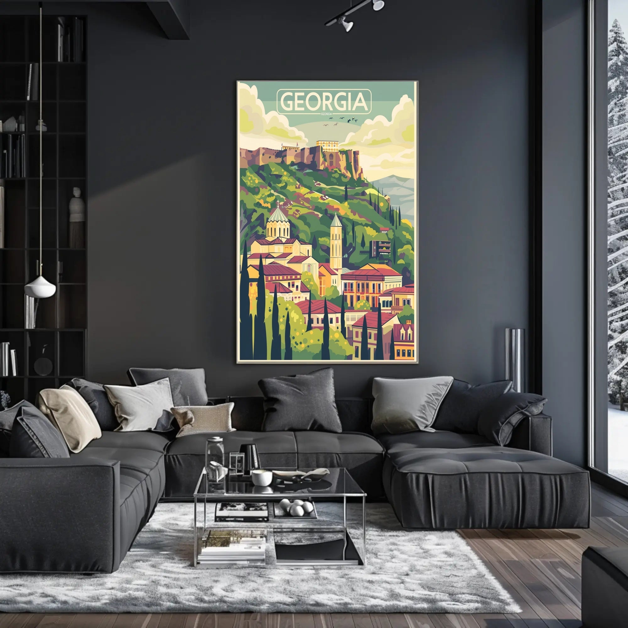 Scenic Georgia Vintage Travel Art Poster PosterGoat