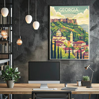 Scenic Georgia Vintage Travel Art Poster PosterGoat