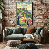 Scenic Georgia Vintage Travel Art Poster PosterGoat