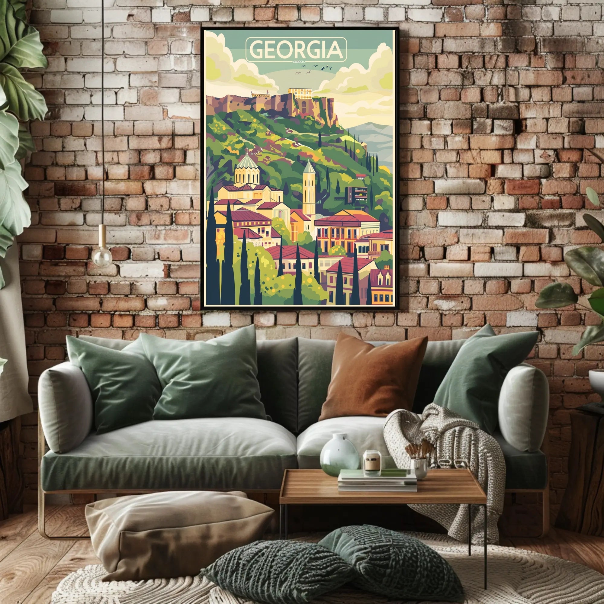 Scenic Georgia Vintage Travel Art Poster PosterGoat