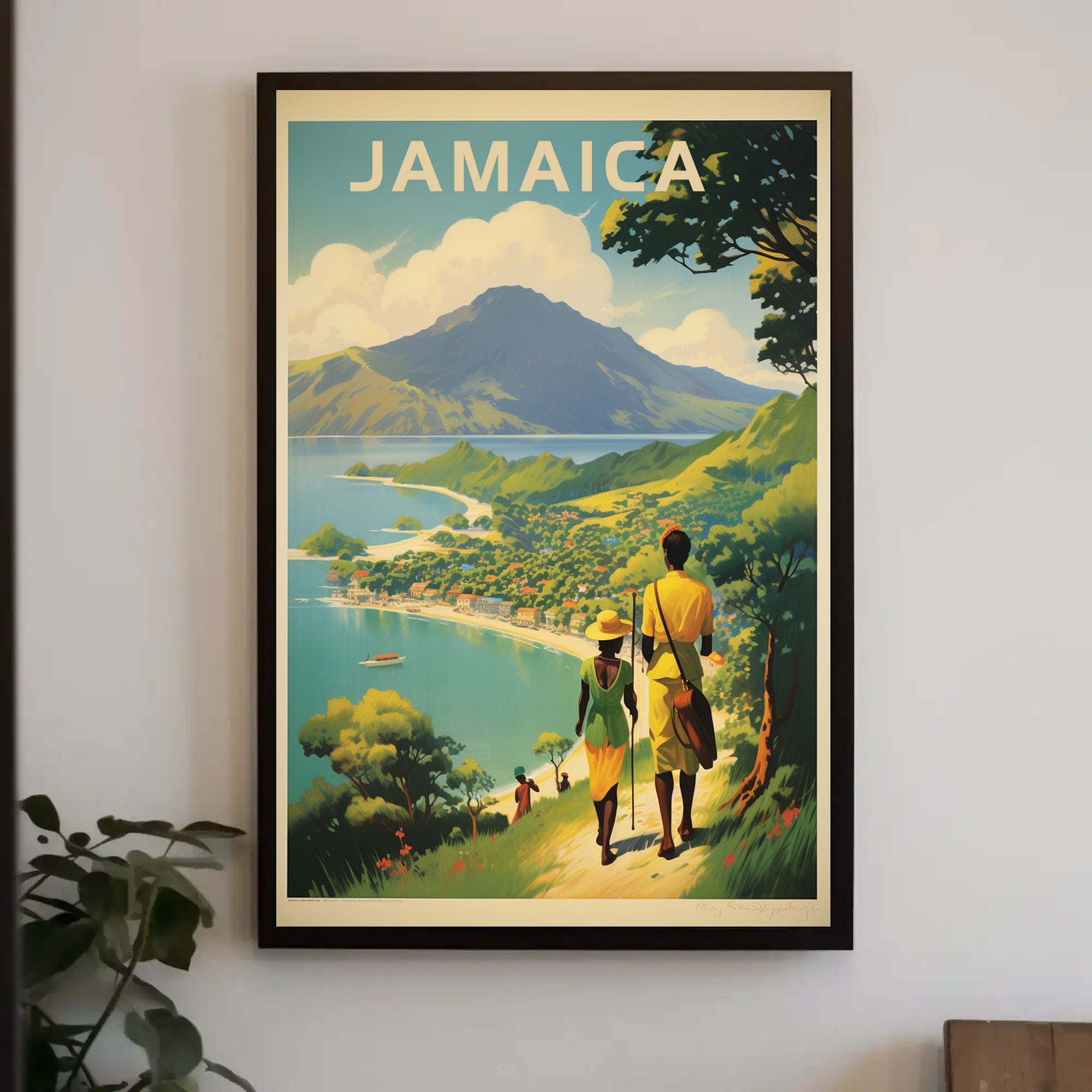 Scenic Jamaica Vintage Travel Art Poster PosterGoat
